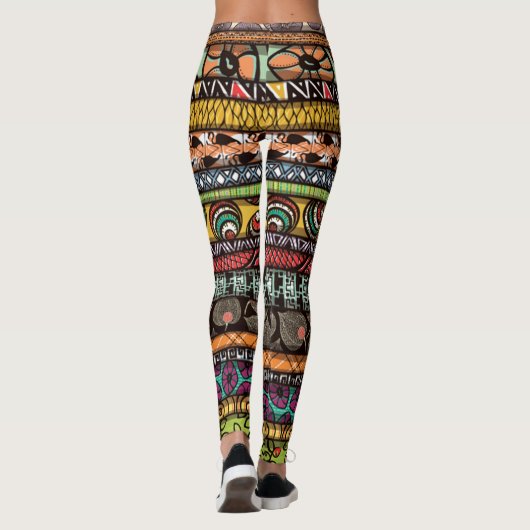 Afrikanischer Entwurf Leggings (Rückseite)