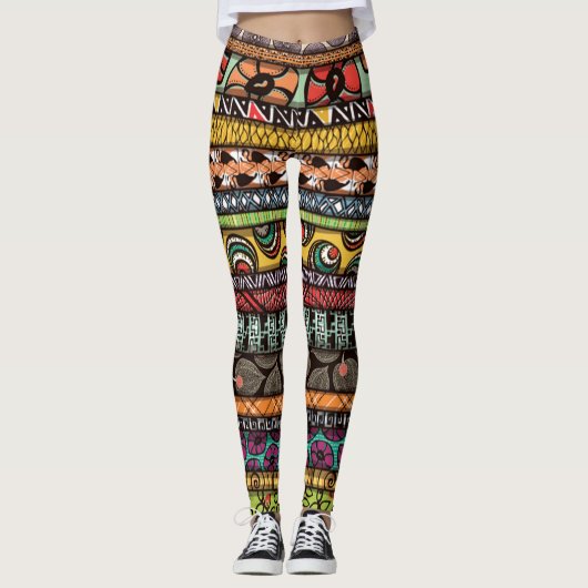 Afrikanischer Entwurf Leggings (Vorderseite)