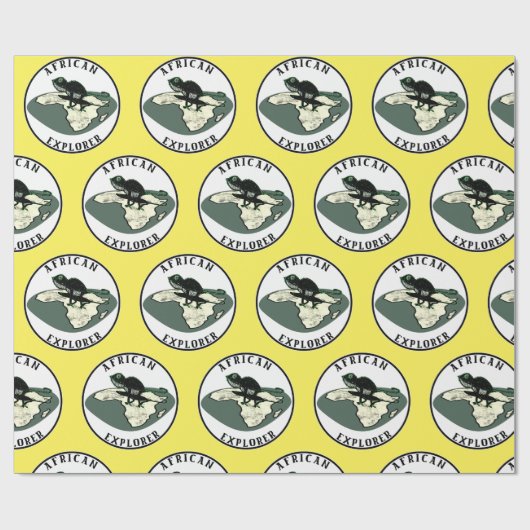 Afrikanischer Explorer Geschenkpapier (Flach)