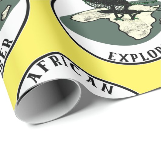 Afrikanischer Explorer Geschenkpapier (Rolleneckpunkt)