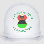 Afrikanischer Fahweihnachtsgel personalisiert Schneekugeln (Vorderseite)