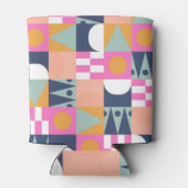 Afrikanischer Farbblock, geometrisches Muster. Dosenkühler (Rückseite)