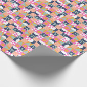 Afrikanischer Farbblock, geometrisches Muster. Geschenkpapier (Ecke)