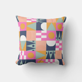 Afrikanischer Farbblock, geometrisches Muster. Kissen
