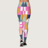 Afrikanischer Farbblock, geometrisches Muster. Leggings (Rückseite)