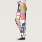 Afrikanischer Farbblock, geometrisches Muster. Leggings (Links)