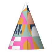Afrikanischer Farbblock, geometrisches Muster. Partyhütchen (Rückseite)
