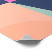 Afrikanischer Farbblock, geometrisches Muster. Poster (Ecke)