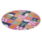 Afrikanischer Farbblock, geometrisches Muster. Schneidebrett (Ecke)