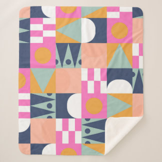 Afrikanischer Farbblock, geometrisches Muster. Sherpadecke