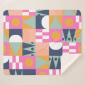 Afrikanischer Farbblock, geometrisches Muster. Sherpadecke (Vorderseite (Horizontal))