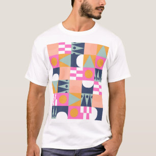 Afrikanischer Farbblock, geometrisches Muster. T-Shirt