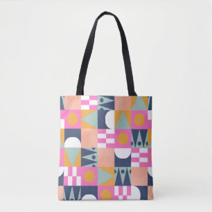 Afrikanischer Farbblock, geometrisches Muster. Tasche