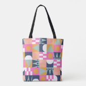 Afrikanischer Farbblock, geometrisches Muster. Tasche (Rückseite)