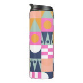 Afrikanischer Farbblock, geometrisches Muster. Thermosbecher (Nach rechts gedreht)