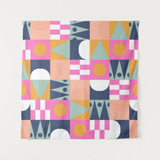 Afrikanischer Farbblock, geometrisches Muster. Wandteppich