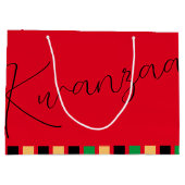 Afrikanischer Feiertag Große Geschenktüte (Rückseite)