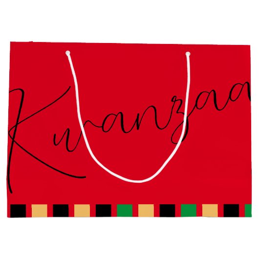 Afrikanischer Feiertag Große Geschenktüte (Rückseite)