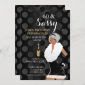 Afrikanischer Feiertag Party Girl Einladung (Vorne/Hinten)