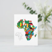 Afrikanischer Flaggenplan Postkarte (Stehend Vorderseite)