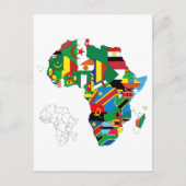 Afrikanischer Flaggenplan Postkarte (Vorderseite)