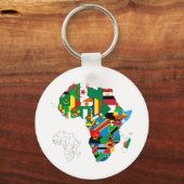 Afrikanischer Flaggenplan Schlüsselanhänger (Vorderseite)