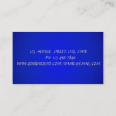 Afrikanischer Friseur Glitzer Tropfen Blue Visitenkarte (Rückseite)