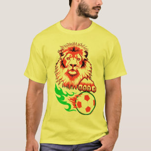 Afrikanischer Fußball-Löwe T-Shirt