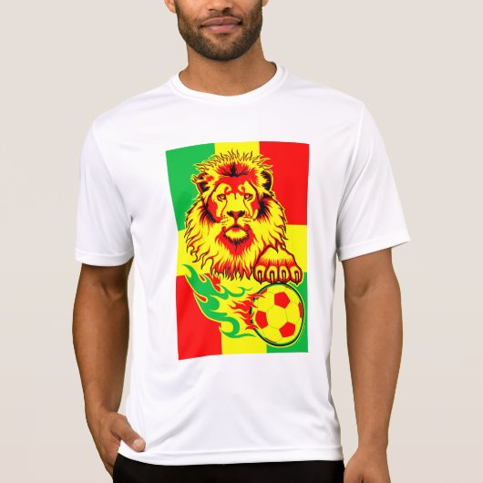 Afrikanischer Fußball-Löwe T-Shirt (Vorderseite)