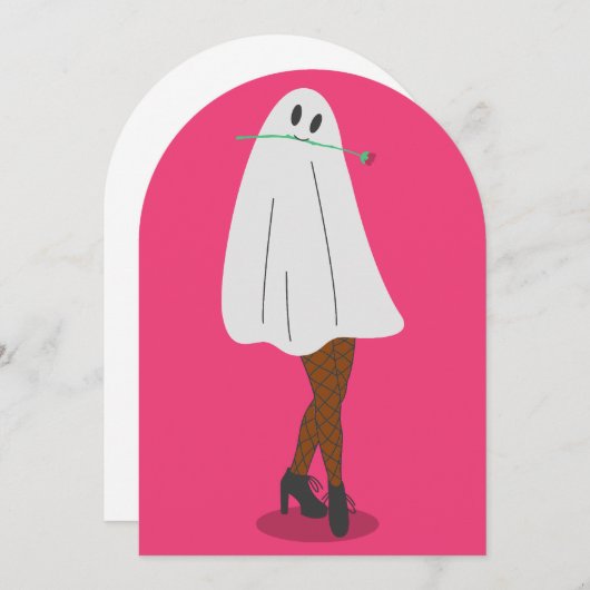 Afrikanischer Geist-Halloween-Strumpf Einladung (Vorne/Hinten)