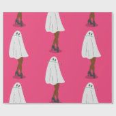 Afrikanischer Geist-Halloween-Strumpf Geschenkpapier (Flach)