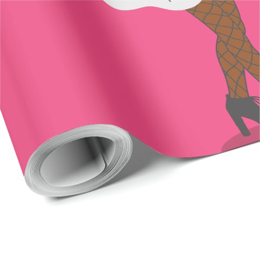 Afrikanischer Geist-Halloween-Strumpf Geschenkpapier (Rolleneckpunkt)