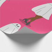 Afrikanischer Geist-Halloween-Strumpf Geschenkpapier (Ecke)