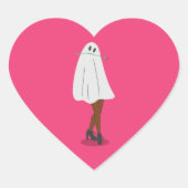 Afrikanischer Geist-Halloween-Strumpf Herz-Aufkleber (Vorderseite)