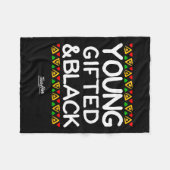 Afrikanischer Gelehrter und schwarzer Afrozenter Fleecedecke (Vorderseite (Horizontal))