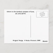 Afrikanischer Gesang für Oshun Postkarte (Rückseite)