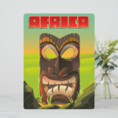 Afrikanischer geschnitzter Kopf (Stehend Vorderseite)