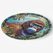 Afrikanischer Gorilla Geburtstag Pappteller (Schrägansicht)