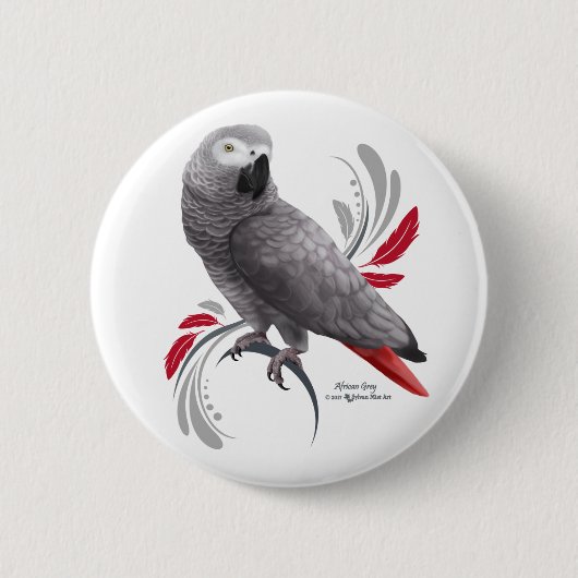 Afrikanischer Grau Button (Vorderseite)