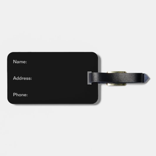 Afrikanischer Grau Gepäckanhänger (Rückseite horizontal)