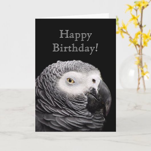 Afrikanischer Grau Karte (Gelbe Blume)