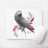 Afrikanischer Grau Mousepad (Mit Mouse)