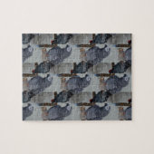 Afrikanischer Grau-Papagei im Kongo in Mirror Puzzle (Horizontal)