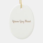 Afrikanischer Grau-Papagei innerhalb eines Goldkre Keramik Ornament (Hinten)