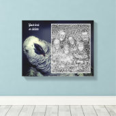 Afrikanischer Grau Papagei kreieren Ihr eigenes Fo Leinwanddruck (Insitu (Holzboden))