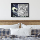 Afrikanischer Grau Papagei kreieren Ihr eigenes Fo Leinwanddruck (Insitu (Schlafzimmer))