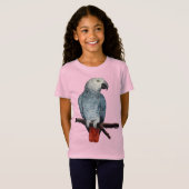 Afrikanischer Grau-Papagei-Shirt Parrot Art T - Sh T-Shirt (Vorne ganz)