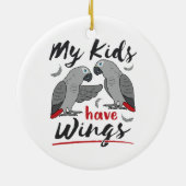 Afrikanischer grauer Mama Vater meine Kinder haben Keramik Ornament (Hinten)