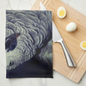 Afrikanischer Grauer Papagei Niedlich Bird Geschirrtuch (Viertel Falte)