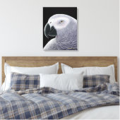 Afrikanischer Grauer Papagei umarmte Lavas Leinwanddruck (Insitu (Schlafzimmer))